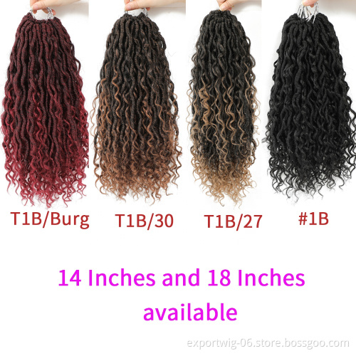 Wholesale Synthetic Crochet Braids Hair Extensions River Locs Crochet Hair River Goddess Faux Locs With Curly River Locs